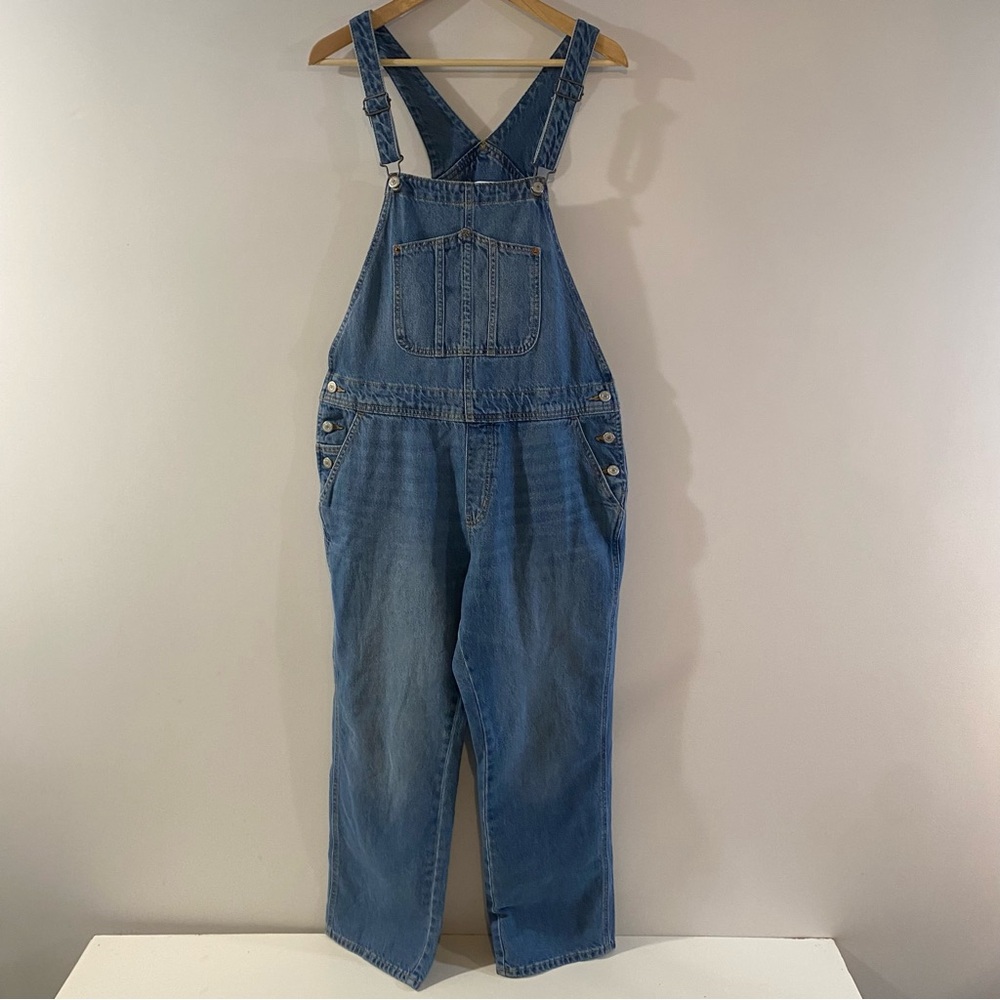 Old Navy 100% Cotton Blue Bib Overalls Size 12